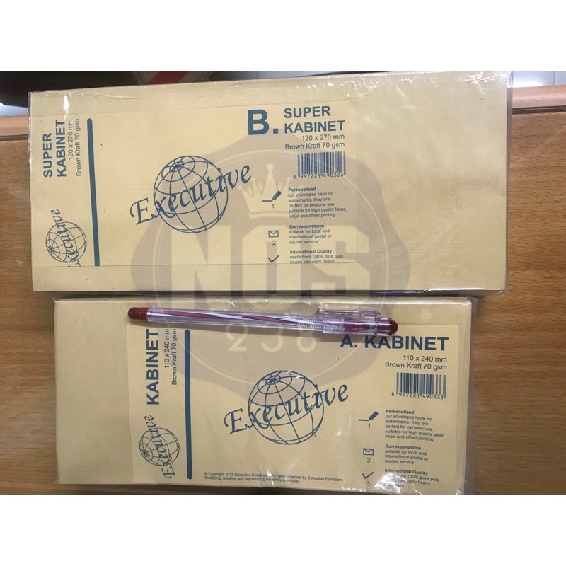 

Amplop Coklat Super Kabinet/Kabinet isi 100lembar