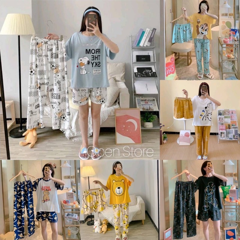 Ready Stock!!! Piyama 3 in 1 / Baju Tidur Import / Baju Kualitas Premium / Piyama Lengan Pendek / Baju Tidur 3 in 1 / Baju Tidur Kekinian