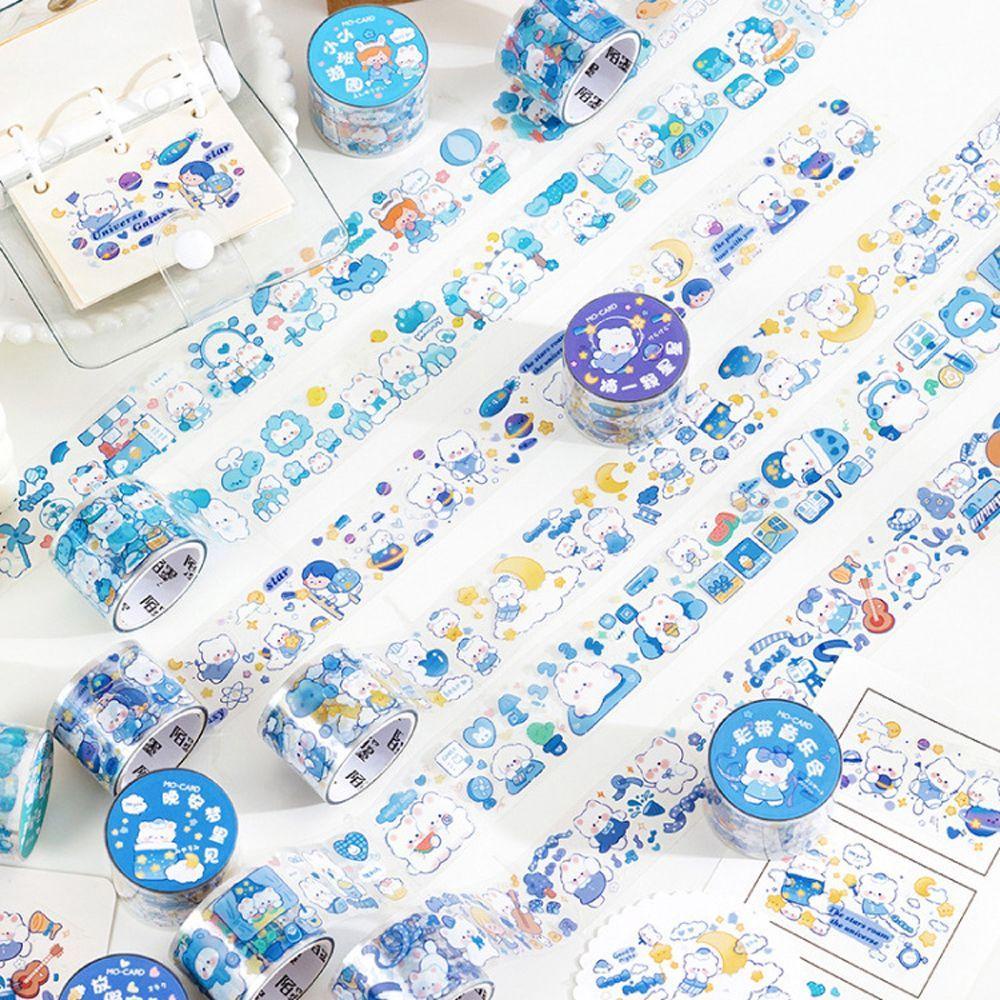 Mxbeauty Tape Perekat Alat Tulis Siswa Kawaii Handbook Label Dekoratif Tape Hand Akun DIY Bahan Pita Dekoratif