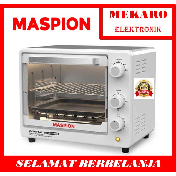 MASPION OVEN LISTRIK KAPASITAS 18 LITER MOT 1801 S