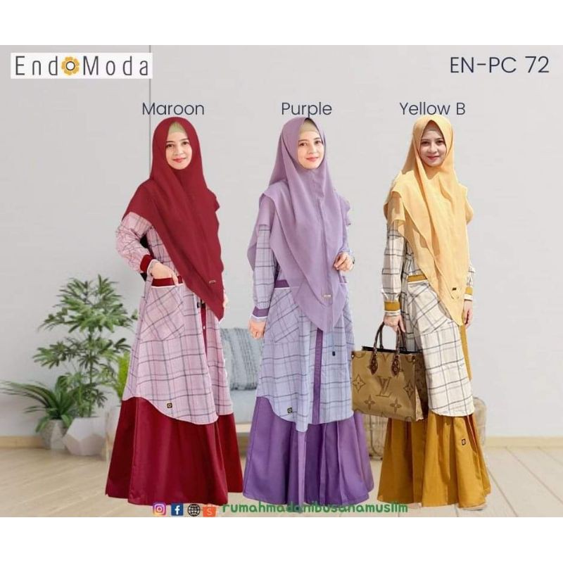 Gamis Set Hijab PC 72 by Endomoda ORIGINAL