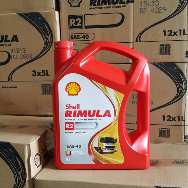 OLI MESIN MOBIL DIESEL SHELL RIMULA R2 SAE 40 5 liter