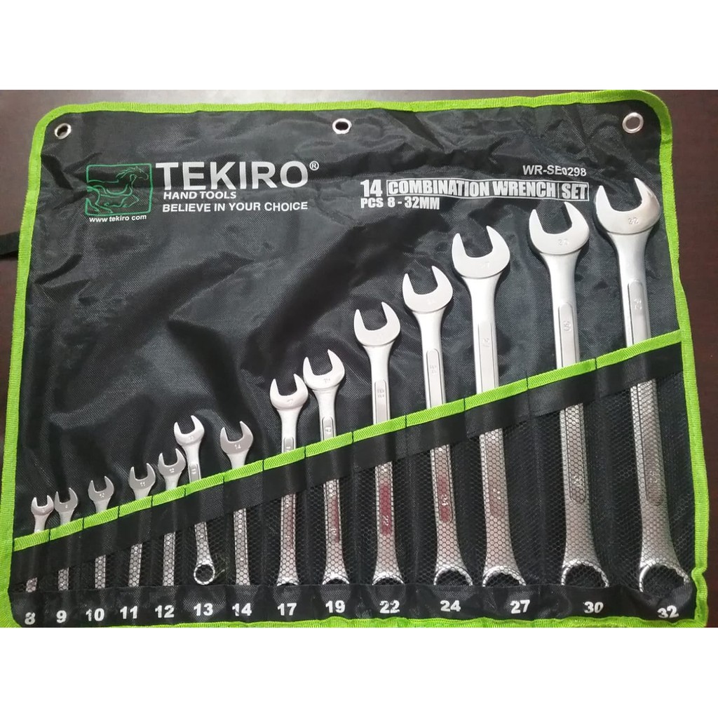 Tekiro Kunci Ringpass Set Ukuran 8 - 32 mm 14 Pcs / Kunci Kombinasi 8-32 mm