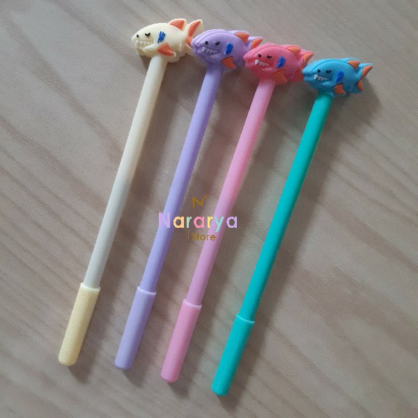 

2x Gel Pen Ikan Hiu / Gel Pen Karakter / Gel Pen Lucu / Pulpen Lucu / Alat Tulis Sekolah