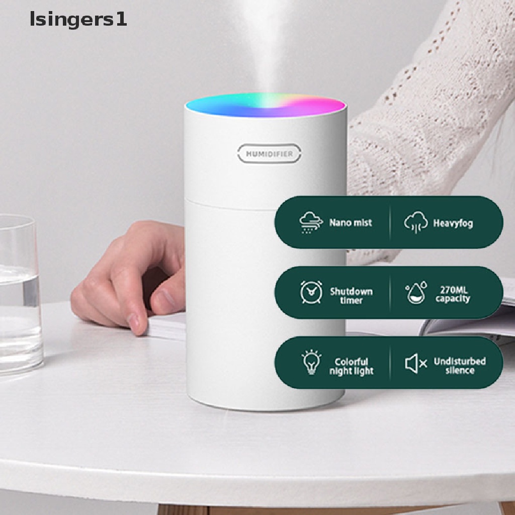 (lsingers1) Humidifier / Diffuser Minyak Aromaterapi Elektrik Dengan Lampu Malam LED