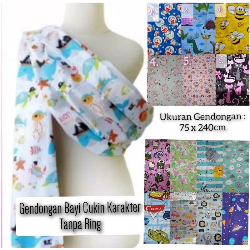 Cukin Modern Gendongan Bayi Selendang Kain Panjang Cukin Modern Tanpa Ring