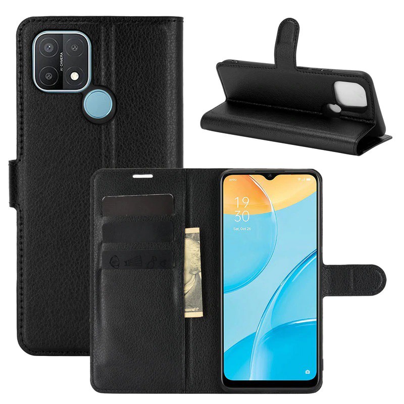 Oppo A15 A15s Case Flip Cover Case Leather Sarung Buku