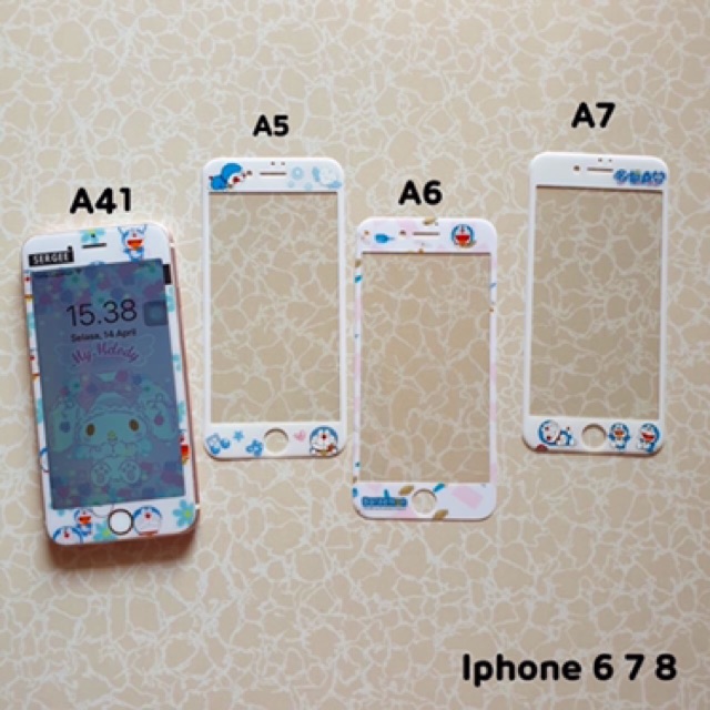 SALE RANDOM MOTIF [ IP 6/7/8 ] Anti gores Ip 7 anti gores gambar [ HANYA DEPAN SAJA ]