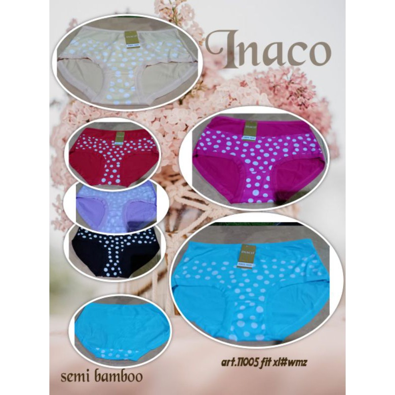 Celana Dalam Wanita Katun Bamboo Inaco CD11001 CD11002 CD11003 CD11004 CD11005