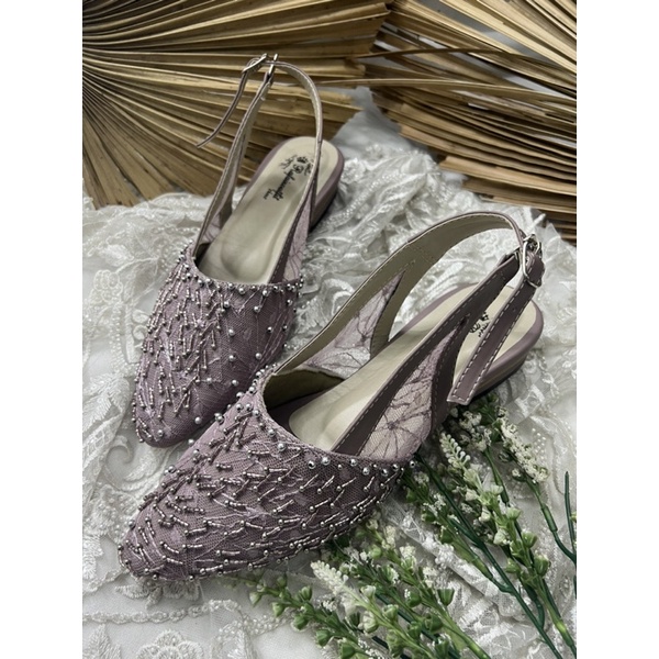 sandal wanita wedding sabrina mauve 2cm