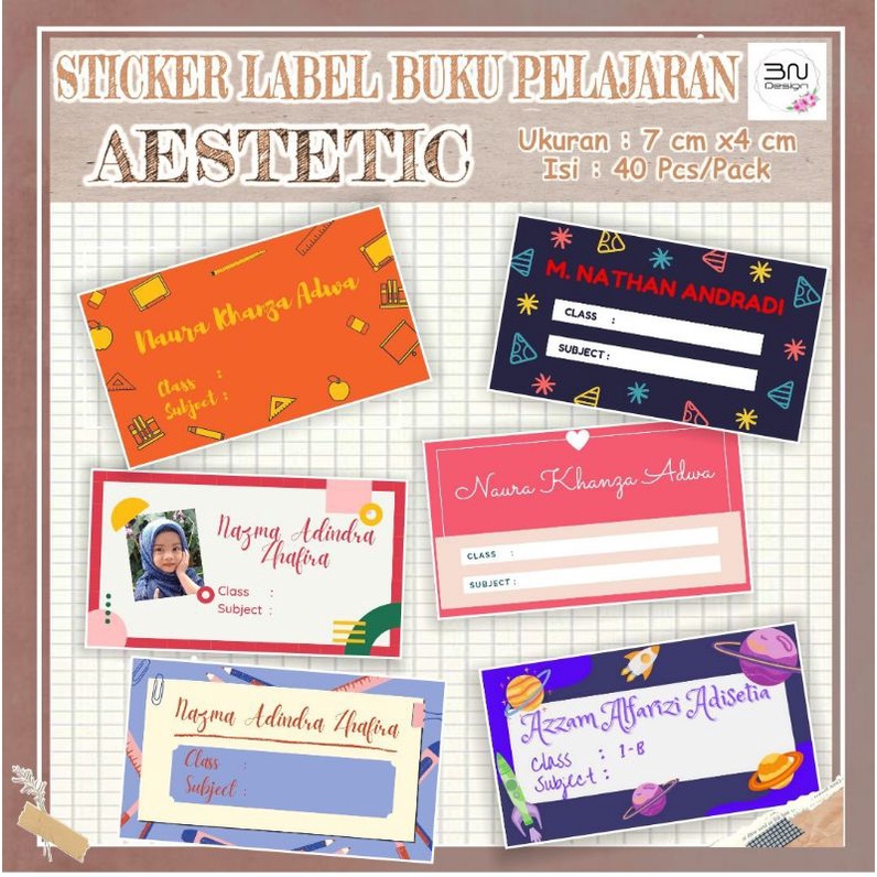 

STICKER LABEL BUKU AESTETIC (42 PCS + BONUS 3 PCS)