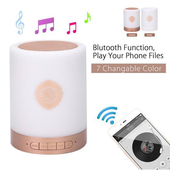 Touch Lamp Speaker Qur'an Portable LED Wireless,Bluetooth, TF Card, FM Radio