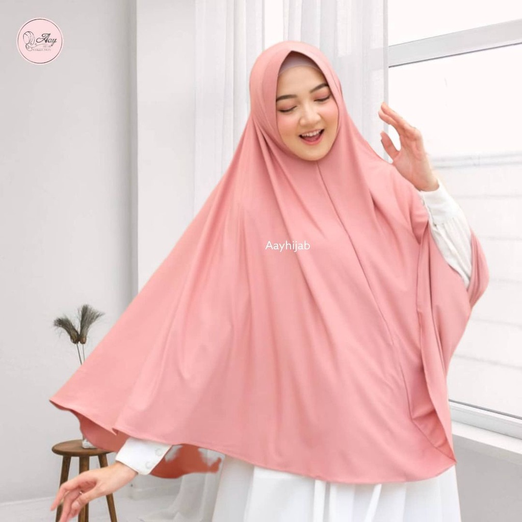 Jilbab instant bergo jersey tasya jumbo / hijab instan jersey jumbo 80*90 OVAL