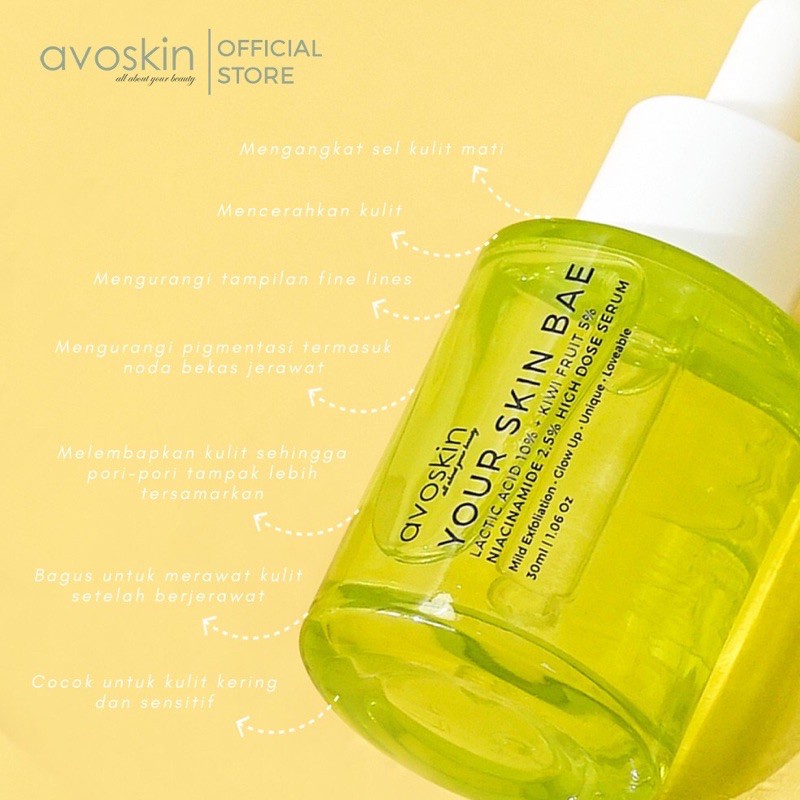 Avoskin Your Skin Bae Serum Vitamin C + Niacinamide | Lactic Acid | Azeclair | Panthenol