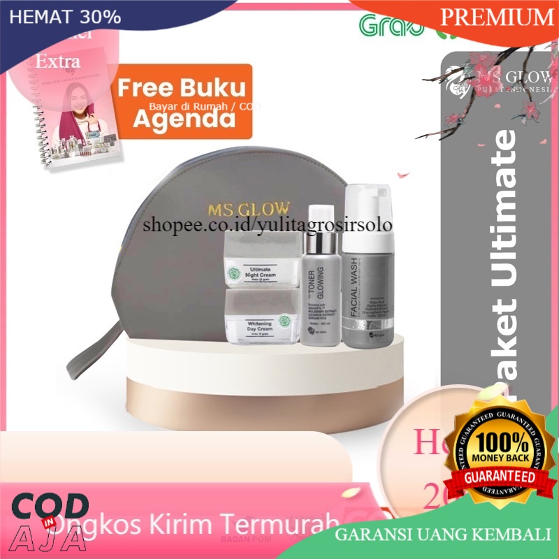Ms Glow Paket Ultimate Series Night Cream Flek Hitam Original BPOM