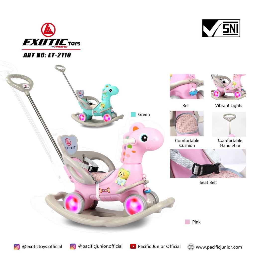 EXOTIC MAINAN DINO RIDE ON 3IN1 ET-2110