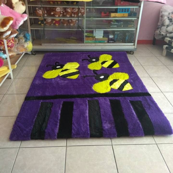 Karpet Karakter Bulu Rasfur Polos Tanpa Bantal
