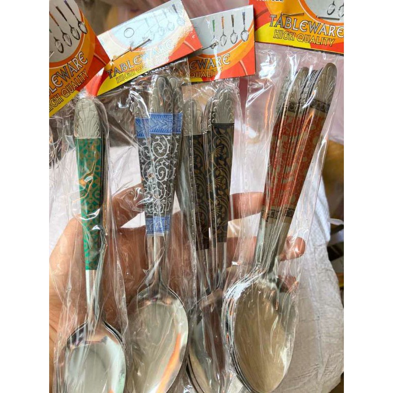 Sendok Stainless Motif Batik Sendok Makan Sendok Batik Souvenir