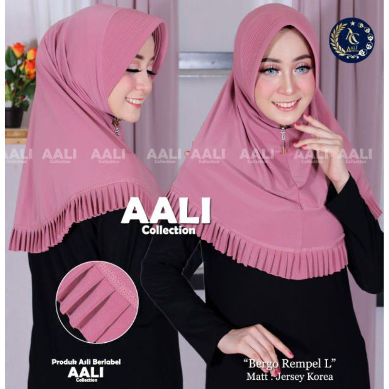 Jilbab Rempel Lipit  Pet / Kerudung Rempel Size L/Bergo Lipit Rempel Pet