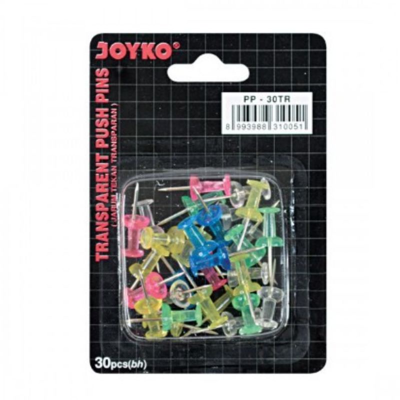 

Push Pin TR - 30 Joyko Transparan