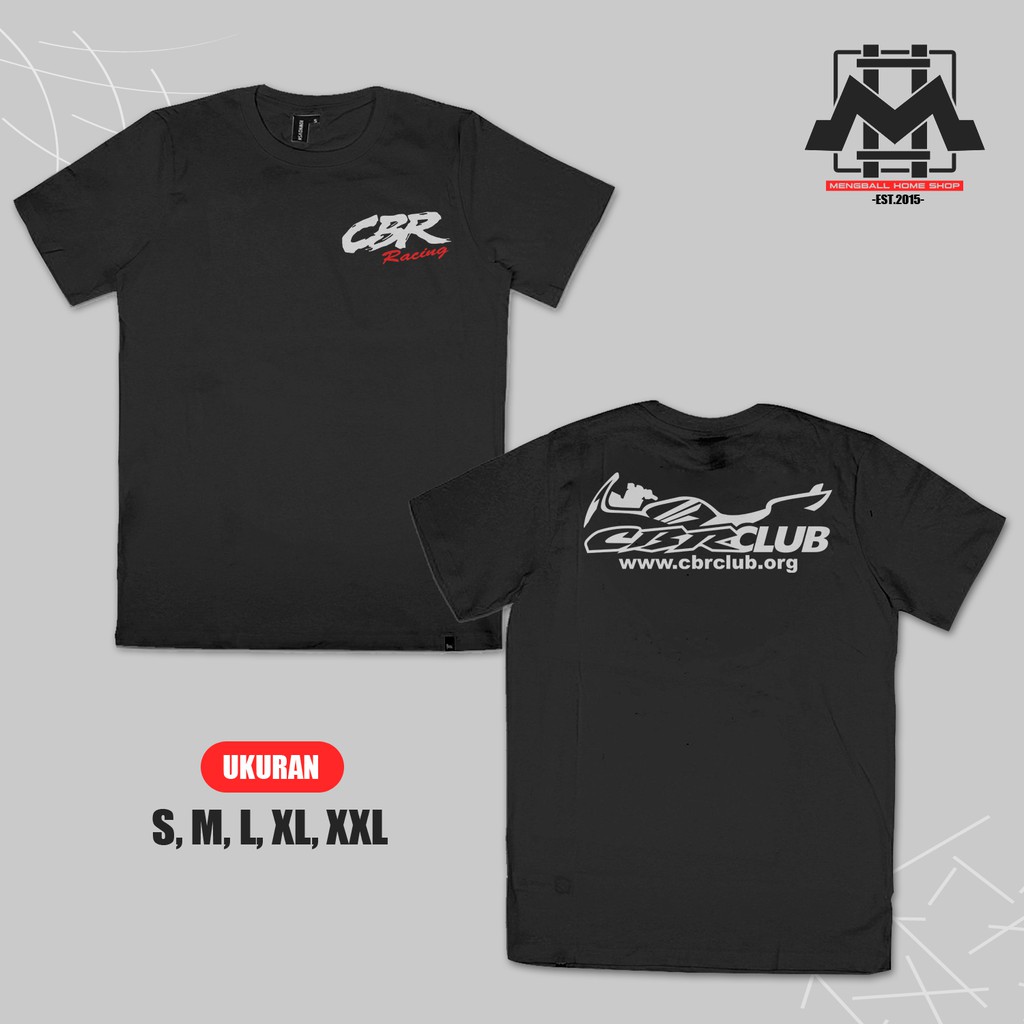 KAOS CBR RACING CBR CLUB LENGAN PENDEK COTTON COMBED 30S KAOS MOTOR