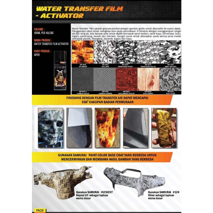 

Limited Samurai Paint Carbon Karung Wf-P035 Water Transfer Film Buatan Jepang Sale!!!