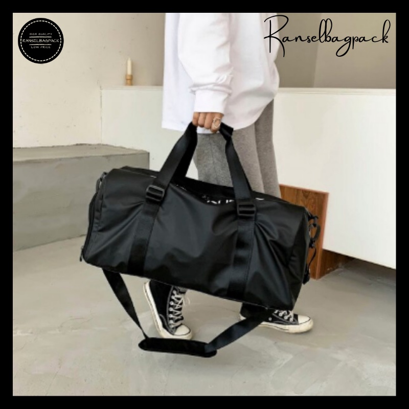 Tas Pakaian Wanita - Tas Travel Gym Olahraga Jumbo Big Size Pulang Kampung Mudik Model Korea Fashion Terbaru Kekinian Stylish Import Lokal Original Besar Murah  Unisex Traveling Wanita Pria Cewek Cowok