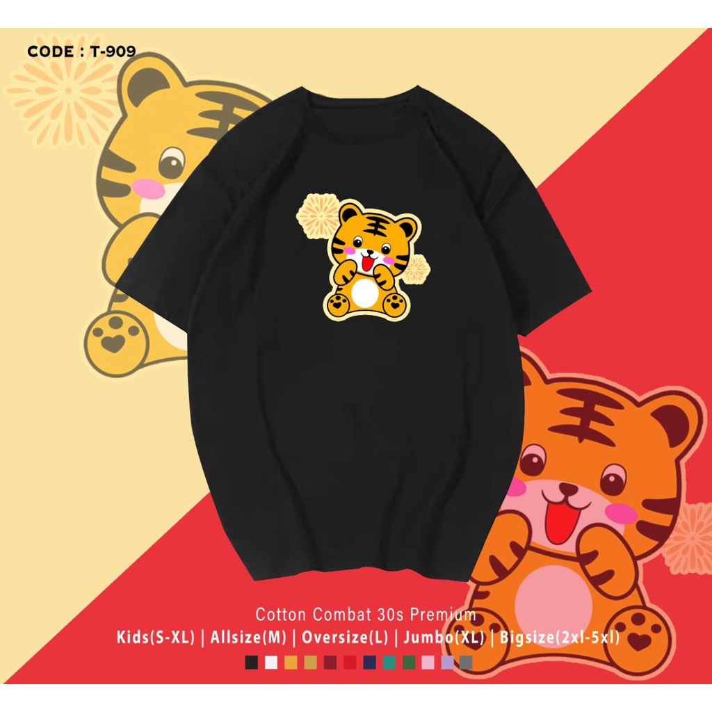 FREE CUSTOM NAMA - KAOS IMLEK TIGER KID/ KAOS IMLEK TERBARU/KAOS UNISEX/KAOS OVERSIZE/UK M-XL/KAOS SANTAI/O NECK/REAL PICTURE