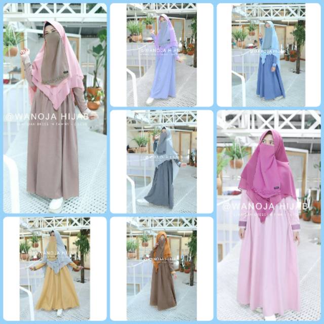 Gamis Sempidan by Wanoja/Khimar Wanoja/Gamis harian/gamis murah/Wanoja Hijab