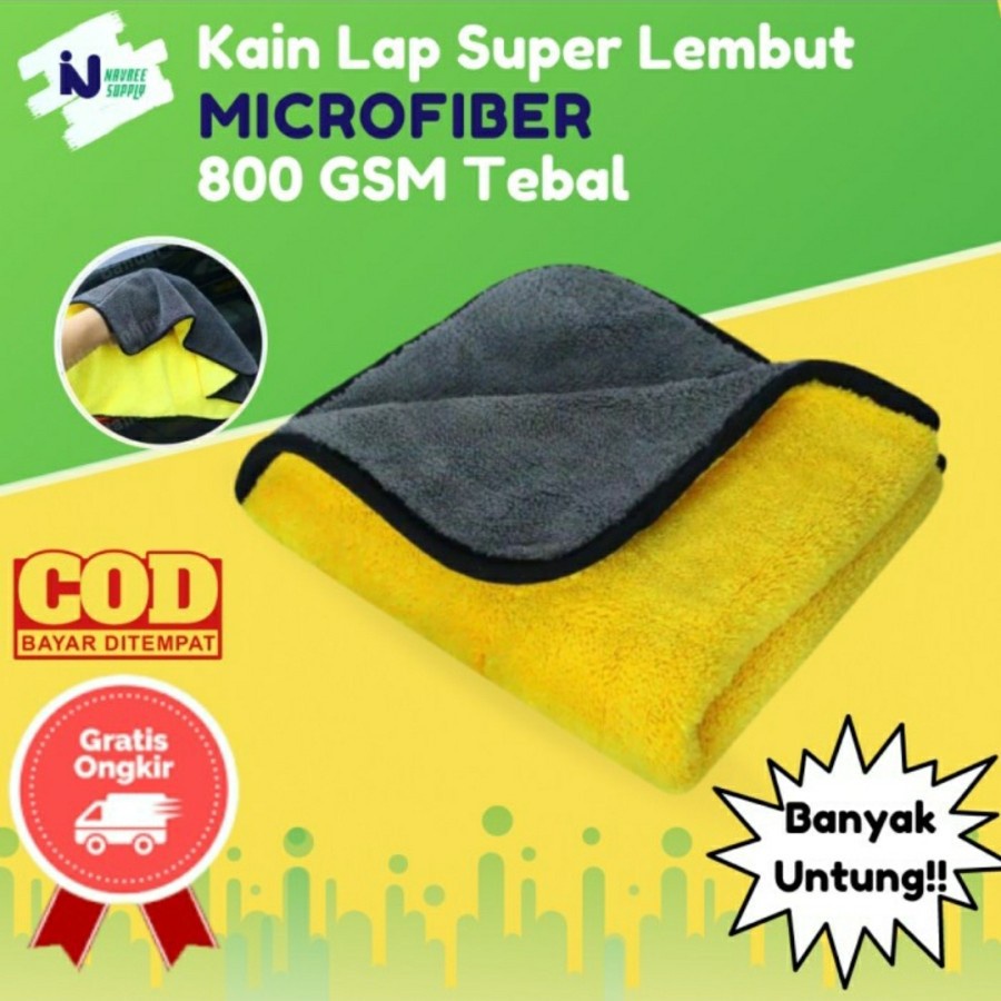 KAIN LAP MOBIL MICROFIBER 30X40 - KAIN LAP SEBAB GUNA MICROFIBER 30X40 - BC