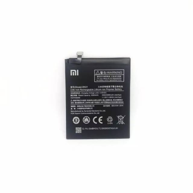 Batt Baterai Battery XIAOMI BN31 Redmi Note 5A / MI 5X / MI A1 / Note 5 Prime / Redmi S2 Original