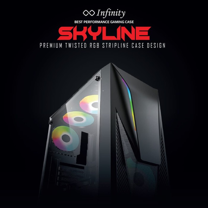 GAMING CASE INFINITY SKYLINE | ATX | Tempered | RGB Stripline