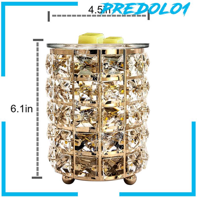 [PREDOLO1] Gold Crystal Wax Melt Warmer Night Light Fragrance Oil Diffuser Wax Burner