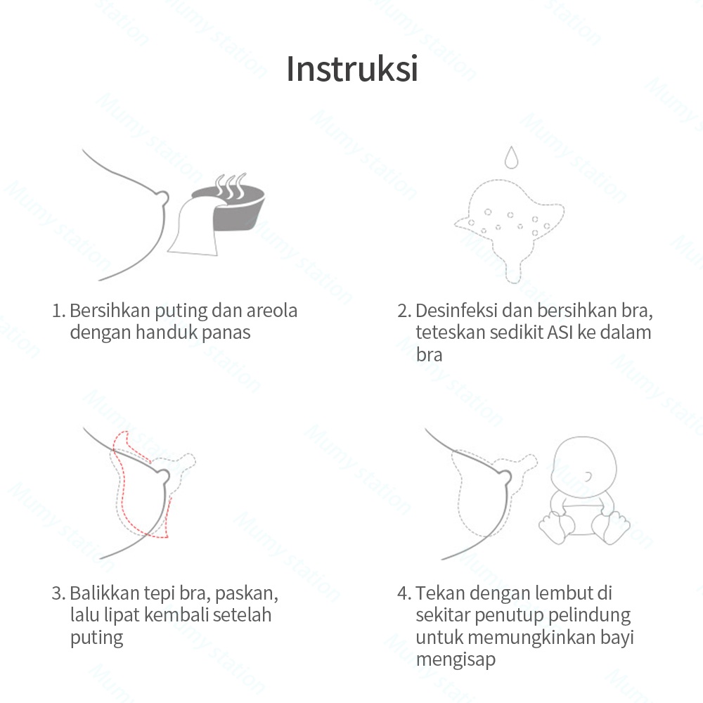 Mumystation Penyambung puting / nipple shield/ nipple protektor /pelindung puting payudara asi