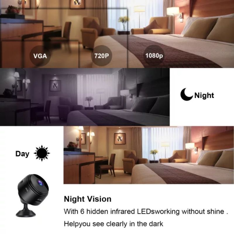 CCTV A9 Batere Wireless Spycam Mini HD 1080P-5