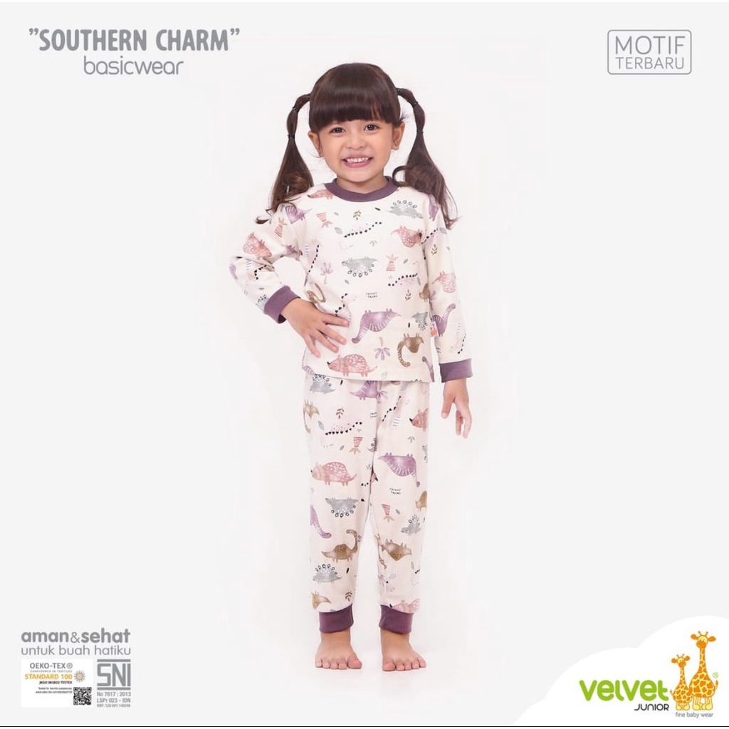 M dan L XL XXL SHOUTHERN CHARM / NORTHERN LIGHTS / MAGICAL ADVENTURES VELVET piyama velvet baju tidur bayi anak babeebabyshop