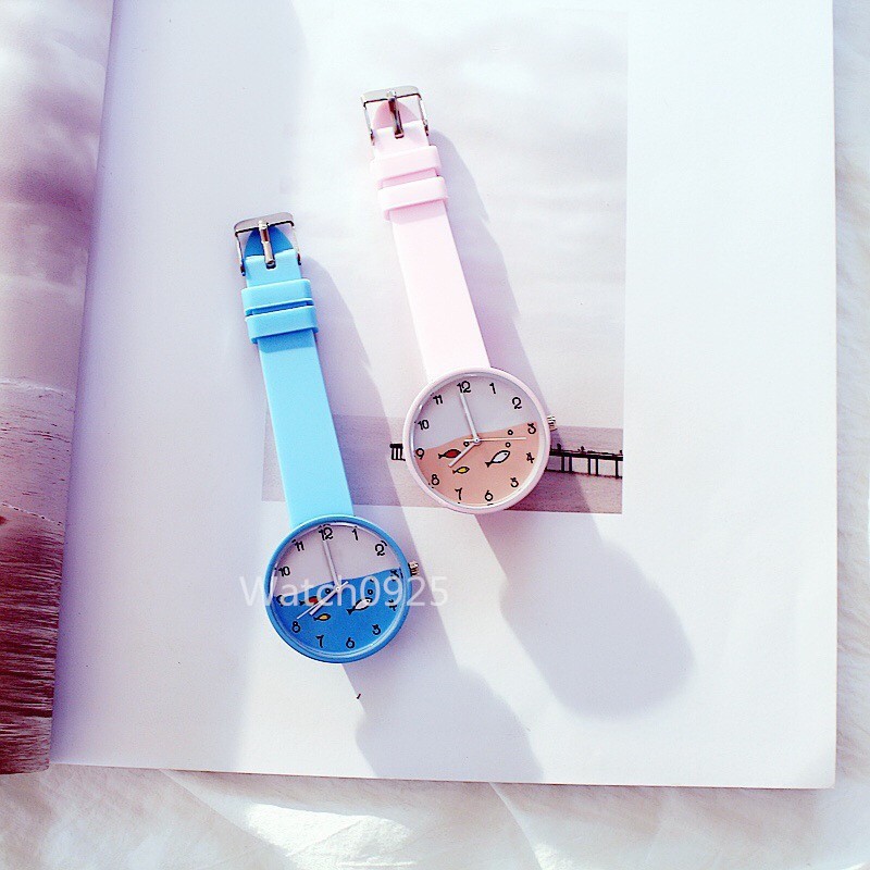 JAM TANGAN WANITA HARAJUKU COUPLE JELLY GAYA KOREAN SIMPLE JAM FASHION MEN WOMEN RANTAI CRYSTAL W87
