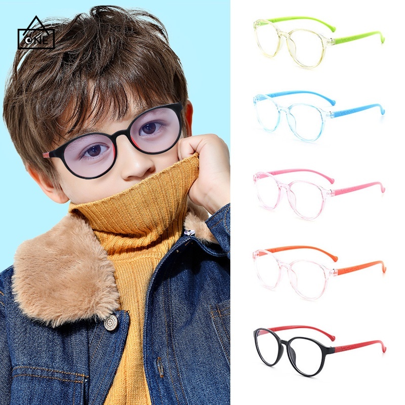 COD❤Anak UV400 Kacamata Hitam Unisex Frame Anti Radiasi Anti Biru Fashion Komputer  Flexible Frame A one