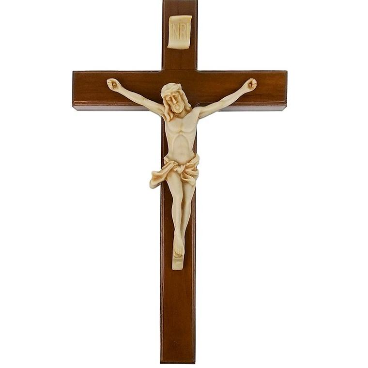 Grosir Salib Dinding Kayu Gantung 30 cm Corpus Patung Yesus Inri Fiberglass Istimewa 84