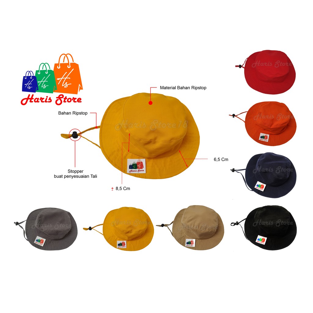 Topi Rimba Polos / Topi Gunung Outdor Camping Pria / Topi Rimba Tactical Summit Series