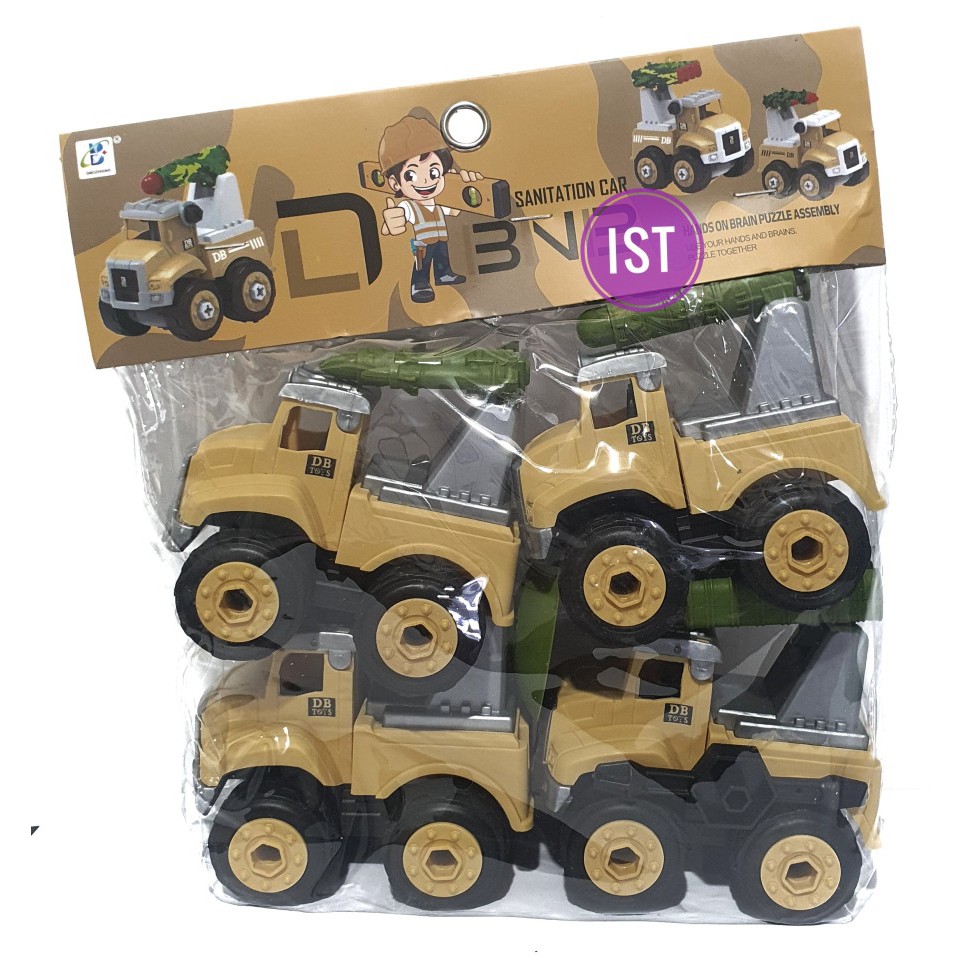 MWN.TOYS Mainan Bongkar Pasang Military Vehicle DBNB 4 pcs No DB6066-10