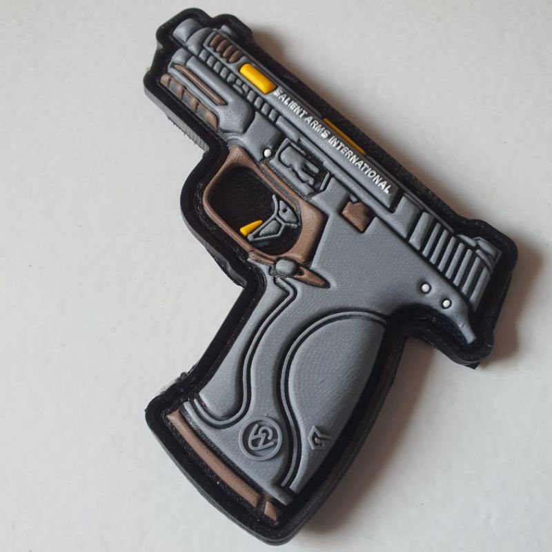patch rubber PVC 3D/patch rubbee logo pstol snjta SALIENT ARMS TIMBUL/tempelan emblem karer velcro