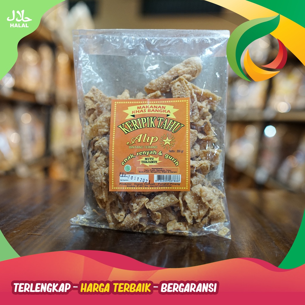 

Keripik tahu (mafa) merk Alip khas Bangka 200gr