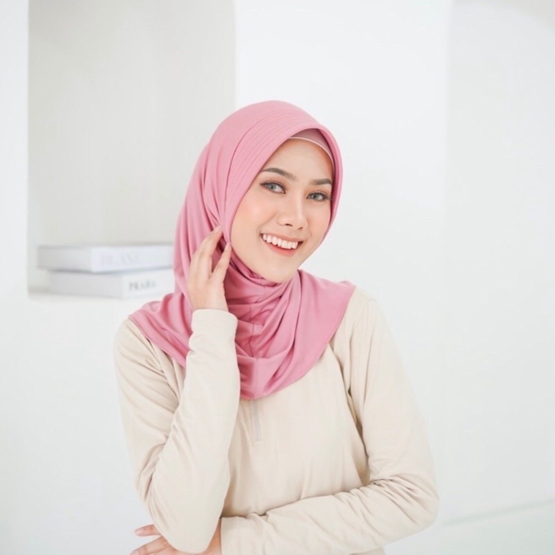 HIJAB INSTAN SPORT / HIJAB VOLLY-Dusty