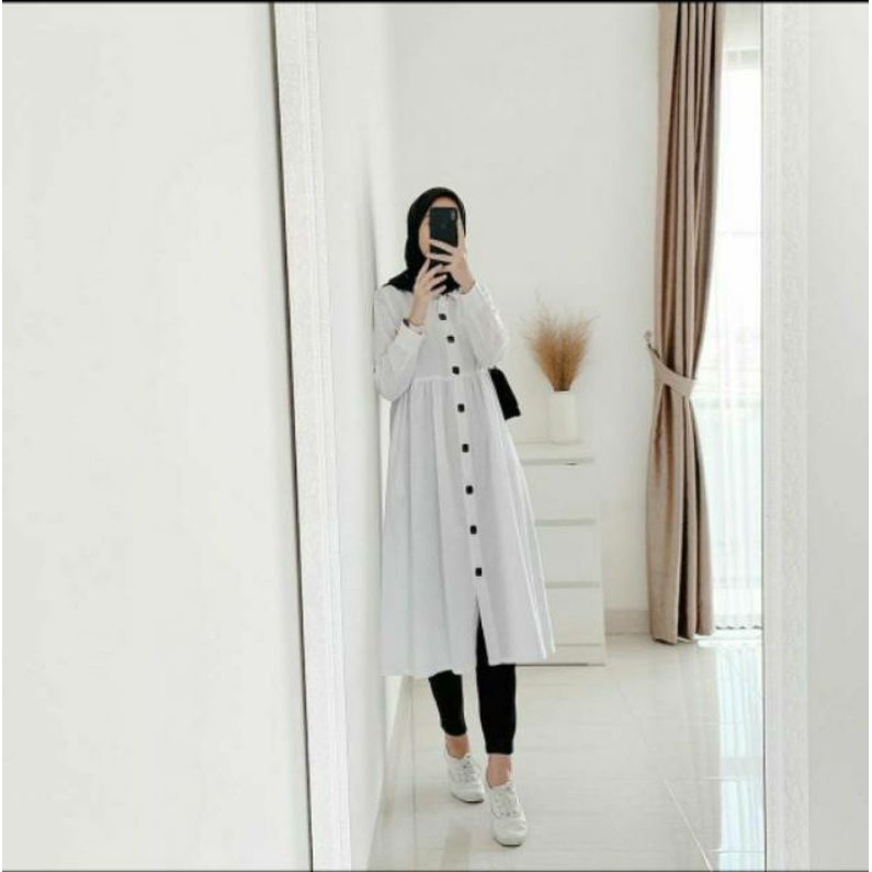 TUNIK WANITA POLOS ATASAN WANITA KANVING HIDUP SYARI MOSCREPE  PREMIUM