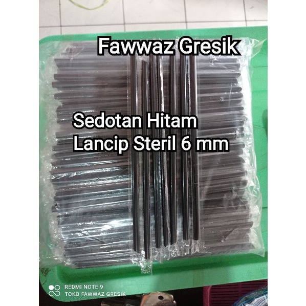 (500 pcs) Sedotan THAI TEA / Kopi HITAM STERIL 6 MM 20 CM / 620 BUNGKUS PLASTIK