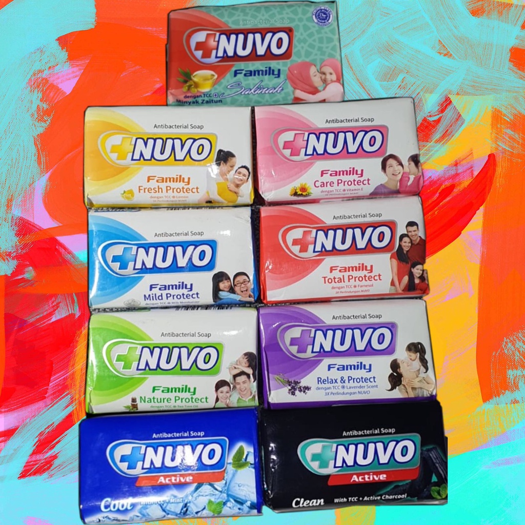 Nuvo Sabun Mandi Batang Sabun Antibacterial 72 gr &amp; 110 gr