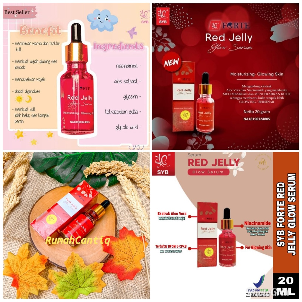 RED JELLY GLOW SERUM BY SYB FORTE ORIGINAL MEMBUAT WAJAH GLOWING