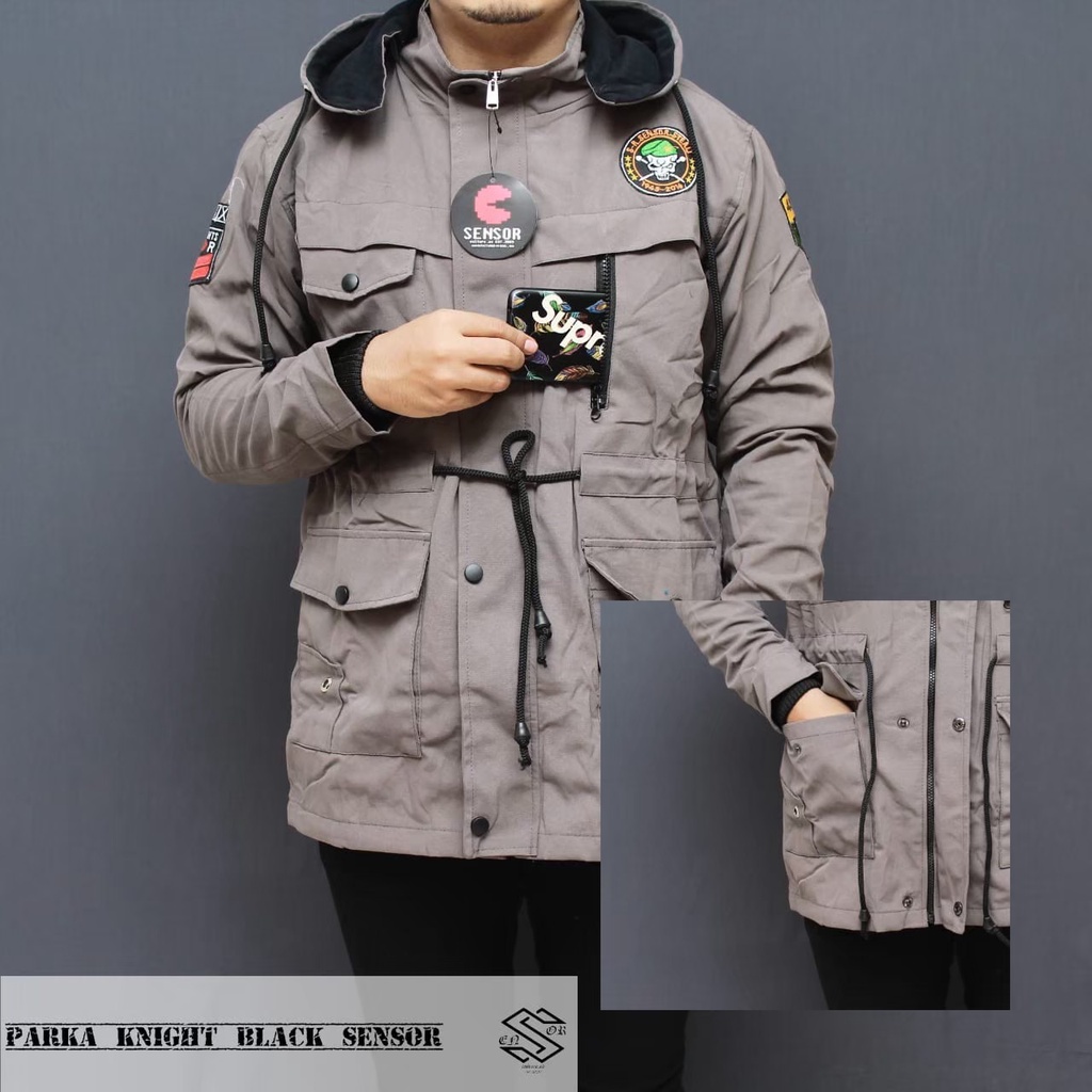 AKN - Jaket Parka Pria Canvas Premium Original Sensor / Jaket Parka Cowok Kanvas Temurah Size M L XL