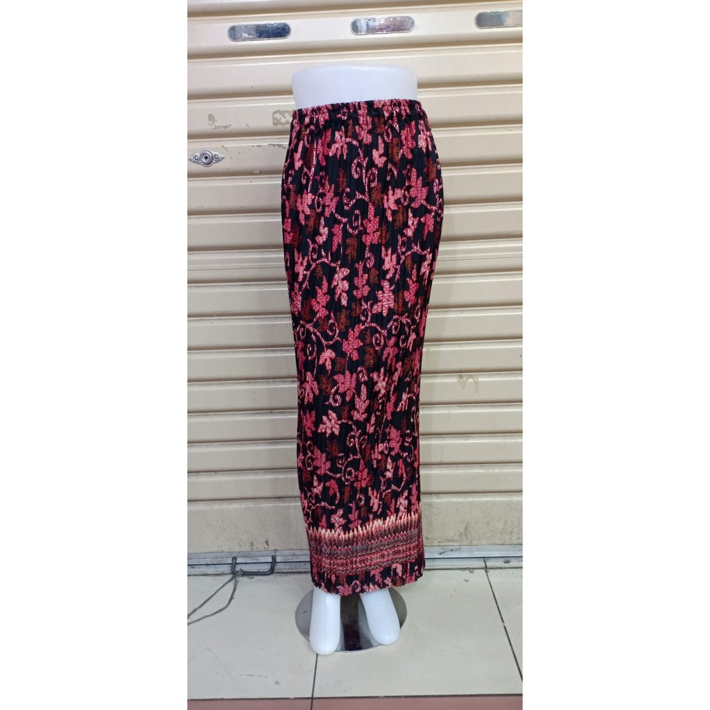 Rok Plisket Bawahan Kebaya Motif Paya Aneka Warna